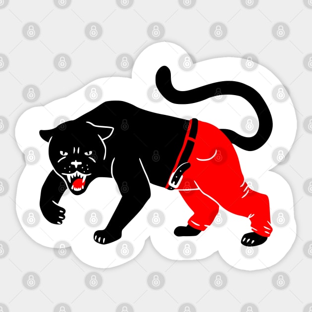 Panther Pants Sticker by obinsun